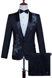 White 2 Piece Men's Shawl Lapel Homecoming Suits
