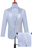 2 Piece Black Men's Peak Lapel Single Breasted Homecoming Suits