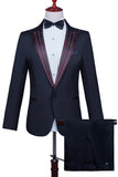 2 Piece White Men's Peak Lapel Single Breasted Homecoming Suits