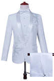 White 2 Piece Men's Shawl Lapel Homecoming Suits