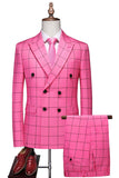 Peak Lapel Pink 2 Piece Slim Fit Men's Homecoming Suits