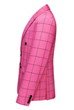 Peak Lapel Pink 2 Piece Slim Fit Men's Homecoming Suits