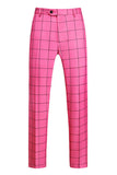 Peak Lapel Pink 2 Piece Slim Fit Men's Homecoming Suits