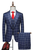 Red Peak Lapel 3 Piece Single Breasted Slim Fit Men's Homecoming Suits