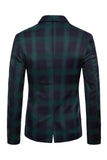 Shawl Lapel Plaid Men's Navy Homecoming Blazer