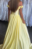 Yellow 3D Flower Corset Mermaid Long Satin Prom Dress