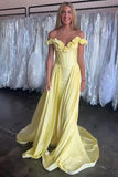 Yellow 3D Flower Corset Mermaid Long Satin Prom Dress