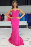 Fuchsia Mermaid Sweetheart Long Prom Dress