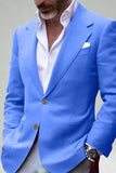 Blush Notched Lapel Single Breasted Men's Blazer
