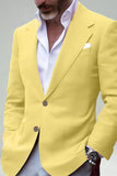 Blush Notched Lapel Single Breasted Men's Blazer