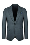 Dark Grey Notched Lapel Single Breasted Men's Blazer