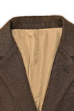Brown Single Breasted Notched Lapel Men's Blazer