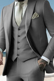 Sage 3 Piece Peak Lapel Slim Fit Men's Homecoming Suits