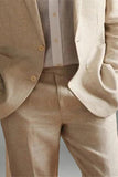 Ivory 2 Piece Notched Lapel Single Breasted Men's Suits