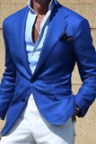 Light Pink Notched Lapel Single Breasted Men's Blazer