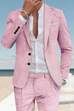 2 Piece Notched Lapel Men's Sky Blue  Suits