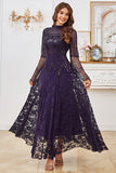 Sparkly Black Lace A Line Formal Dress with Sequins