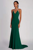 Sheath Pink Halter Beaded Long Chiffon Formal Dress