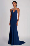 Sheath Pink Halter Beaded Long Chiffon Formal Dress