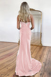 Satin Mermaid Sweetheart Zipper Back Long Prom Dress With Split
