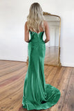 Satin Mermaid Sweetheart Zipper Back Long Prom Dress With Split