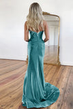 Satin Mermaid Sweetheart Zipper Back Long Prom Dress With Split