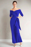 Navy Mermaid Strapless Mother of The Bride Dress