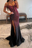 Stylish Mermaid Off The Shoulder Long Beaded Prom Dress With Split