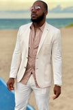 Ivory Notched Lapel 2 Pieces Men's Prom Suits