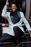 Shawl Lapel 2 Pieces Slim Fit White Men's Prom Suits