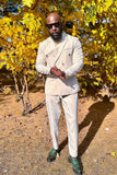Ivory 2 Pieces Peaked Lapel Slim Fit Formal Suits