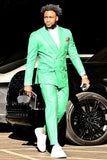 Light Green Peaked Lapel 2 Pieces Men's Prom Suits