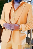 Yellow Peaked Lapel 2 Pieces Homecoming Suits
