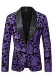 Sparkly Purple Shawl Lapel 2 Piece Homecoming Suits