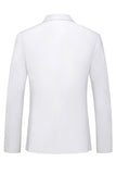 Men's White 2 Piece Notched Lapel Homecoming Suits