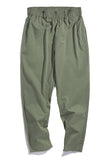 Men's Army Green Relaxed Fit Elastic Waist Cargo Pant