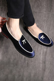Blue Slip-On Men's Wedding Party Shoes