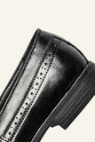 Brown PU Leather Slip On Men's Shoes With tassel