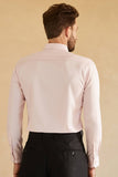 Camel Spread Collar Slim Fit Men's Suit Shirt